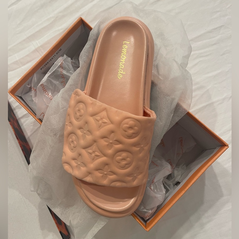 brand new Velcro stylish slides